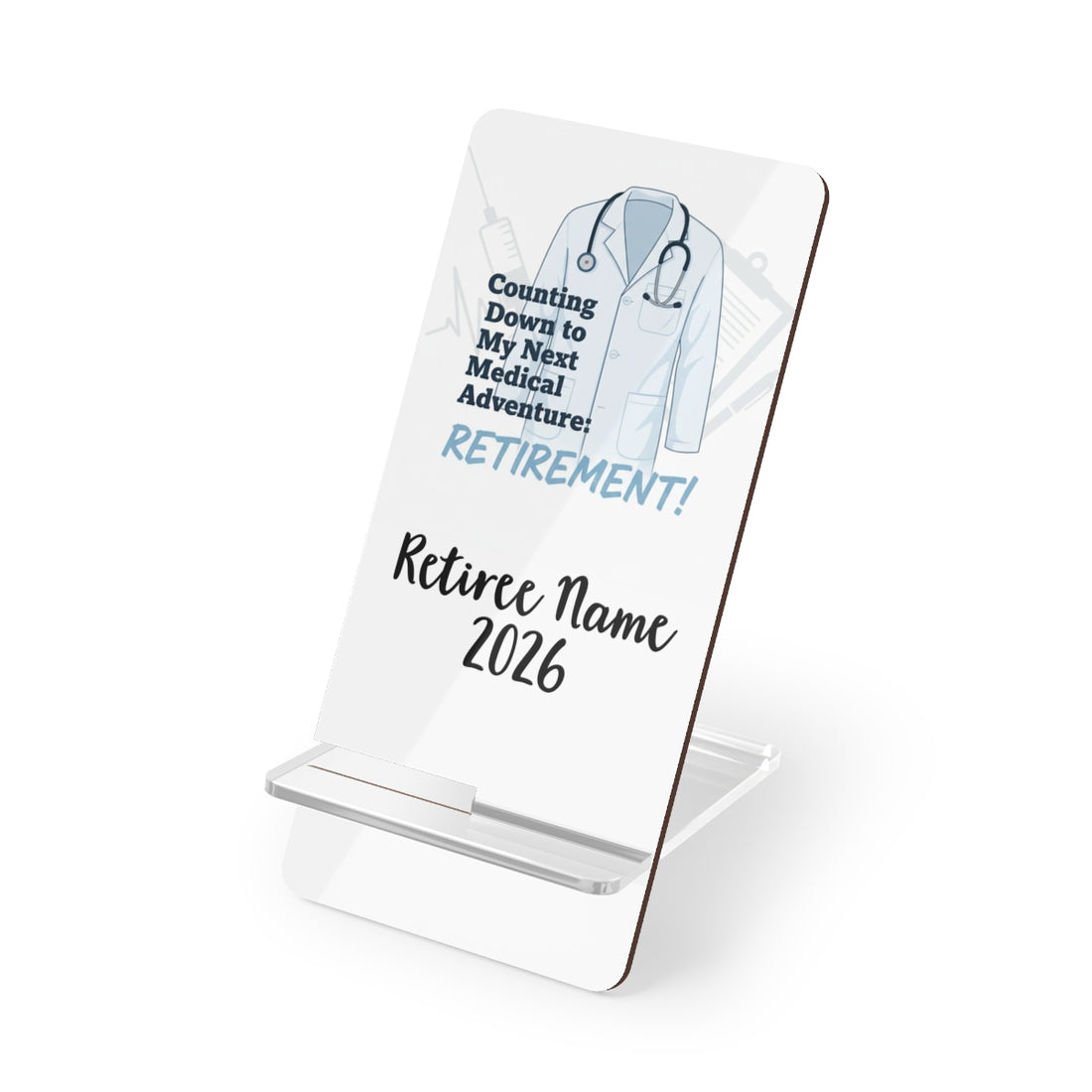 Counting Down To My Next Adventure Retirement |  Retirement | Unique Personalized Phone Stand or Phone Charger - Retiree Gifts Retirement Party