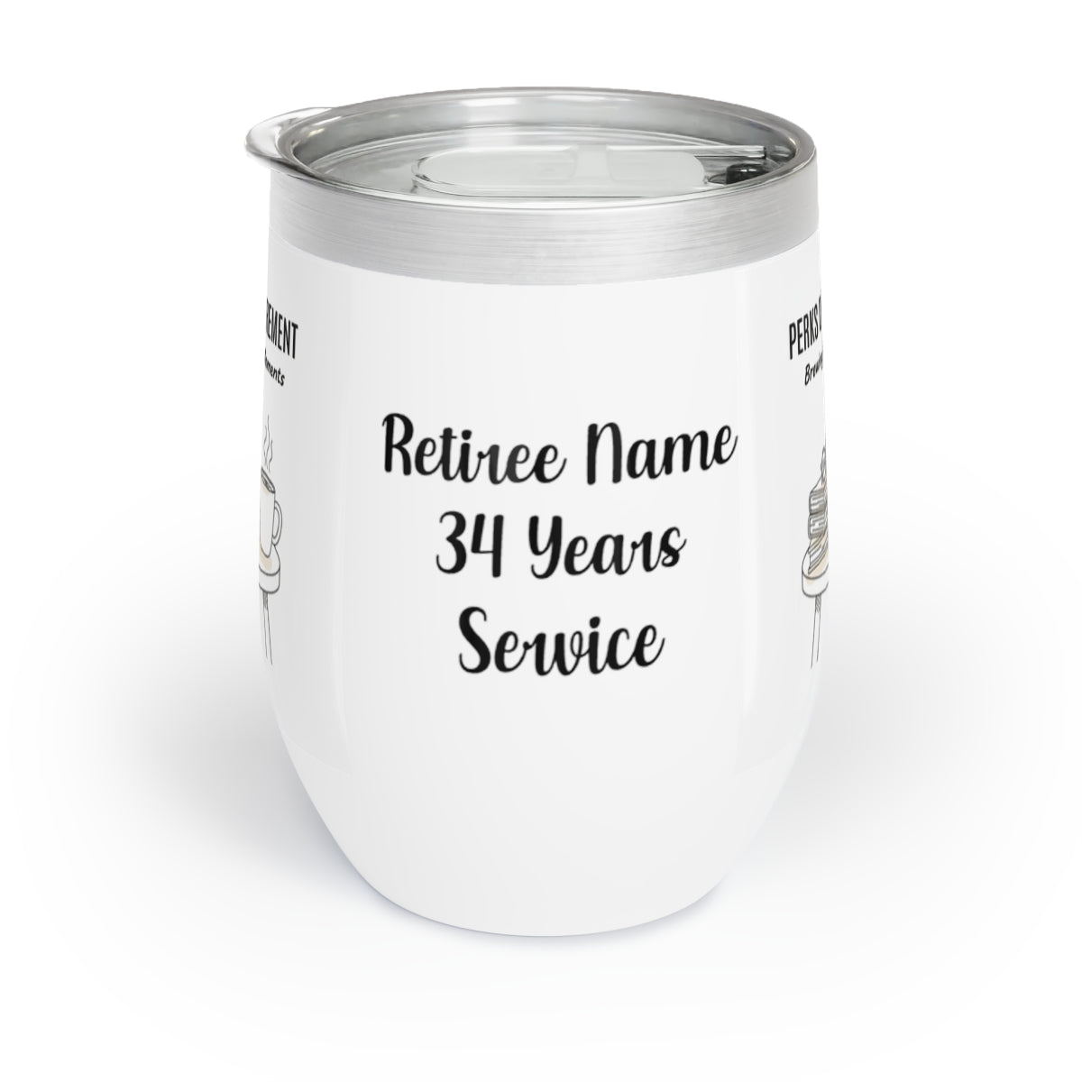 Retiree Name 34 Years Service Personalized Mug