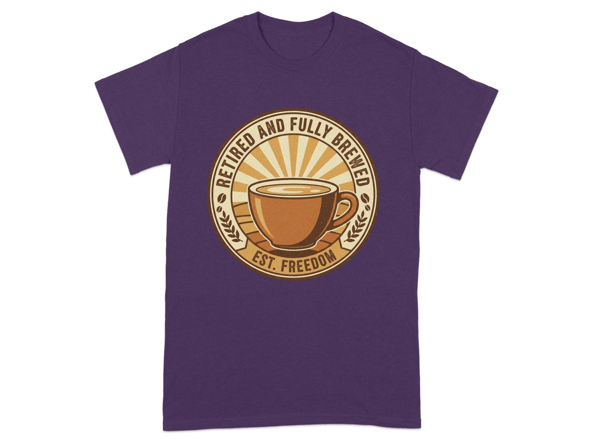 Retired And Fully Brewed Est Freedom T-shirt