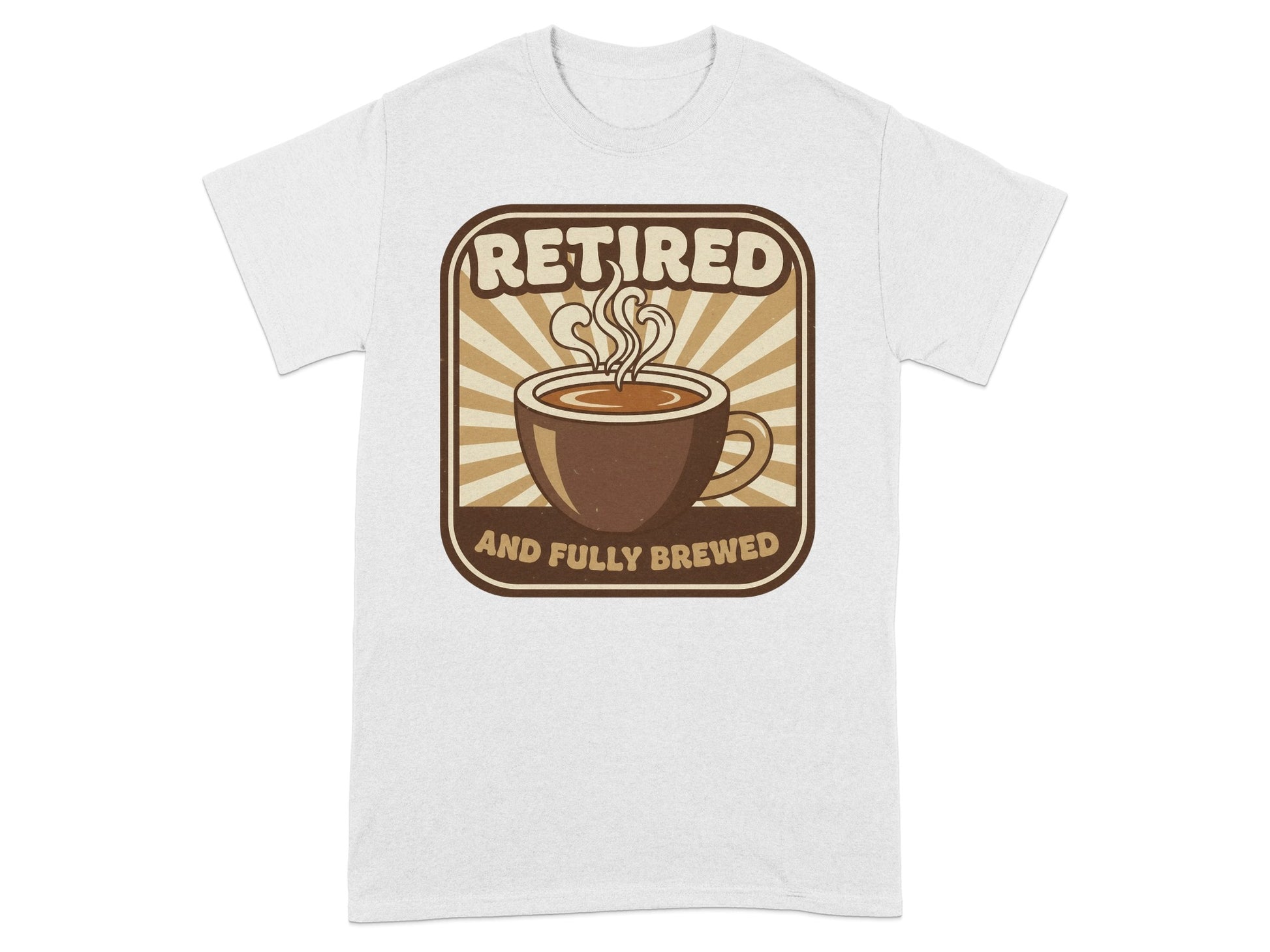 Retired And Fully Brewed Coffee Lover White T-shirt