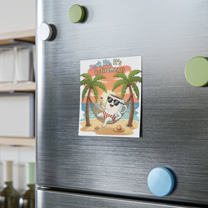 Funny Retirement Beach Scene Refrigerator Magnet