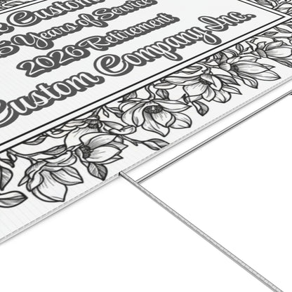 Personalized Custom Company Inc Retirement Sign product