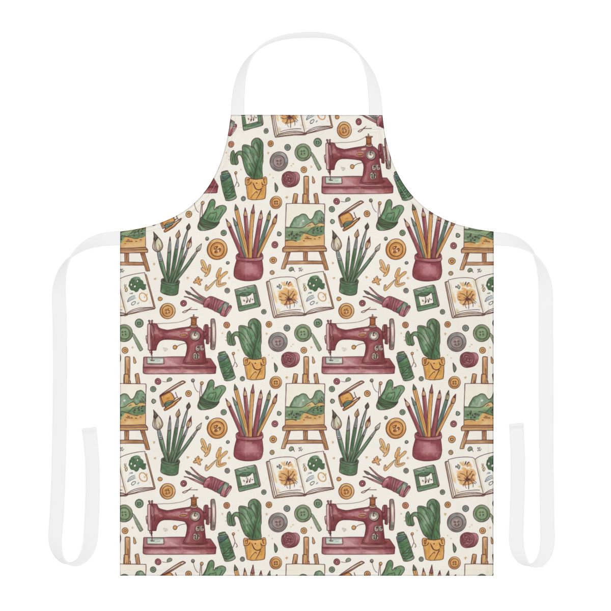 Artistic Sewing Craft Print Unique Apron