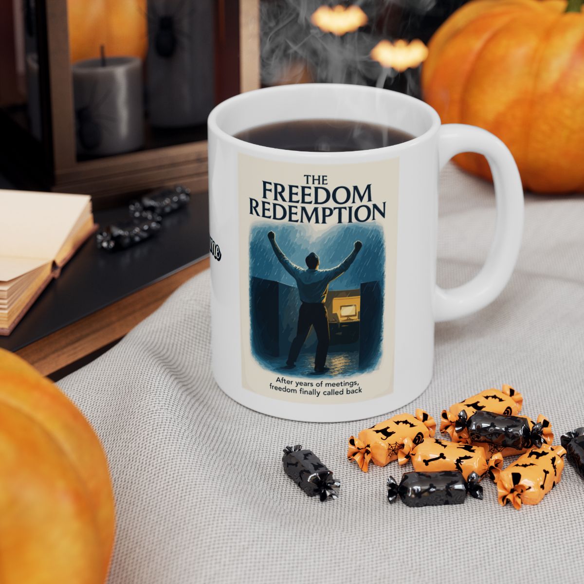 The Freedom Redemption | After Years of Meetings Freedom Finally Called Back | Personalized Microwavable Ceramic Mugs 11oz 15oz 20oz - Retiree Gifts Retirement Party
