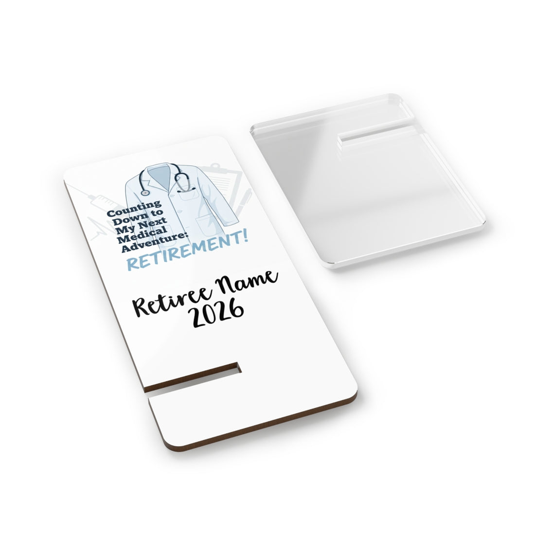 Counting Down To My Next Adventure Retirement |  Retirement | Unique Personalized Phone Stand or Phone Charger - Retiree Gifts Retirement Party