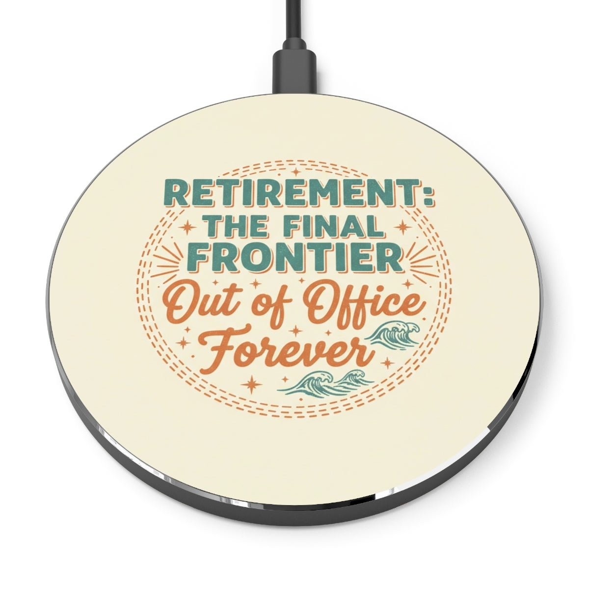 Retirement The Final Frontier | Out of Office Forever | Personalized Phone Stand or Phone Charger - Retiree Gifts Retirement Party