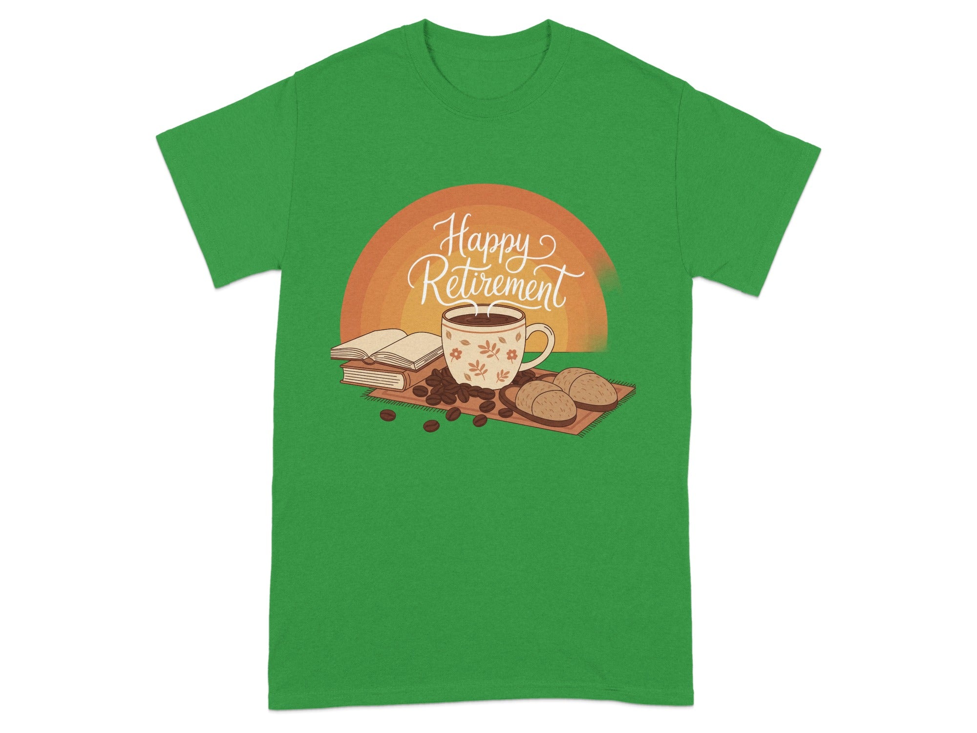 Happy Retirement Coffee and Book Lover T-shirt