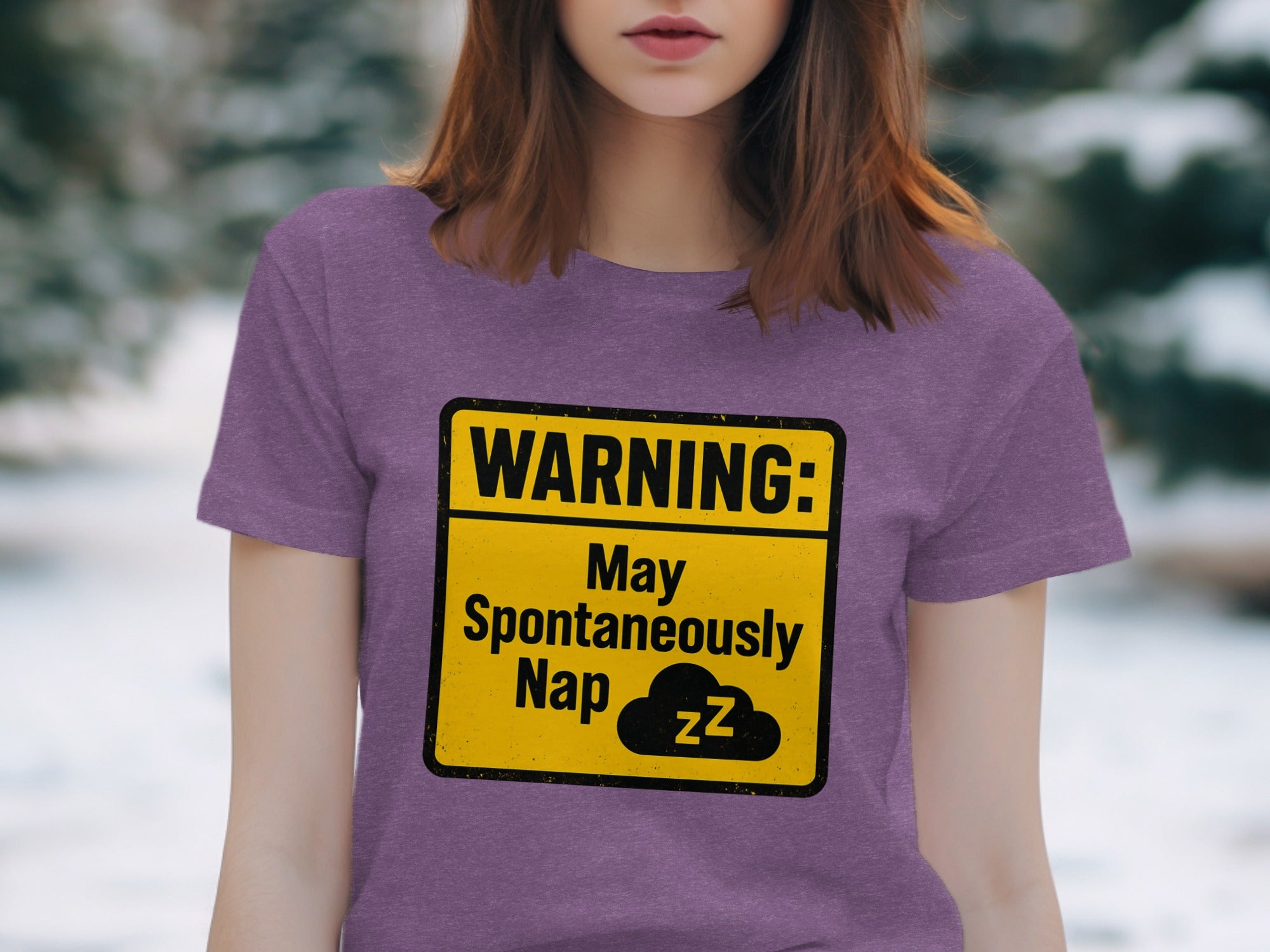 WARNING May Spontaneously Nap | Dark Heaterh Color Bella T-Shirts - Retiree Gifts Retirement Party