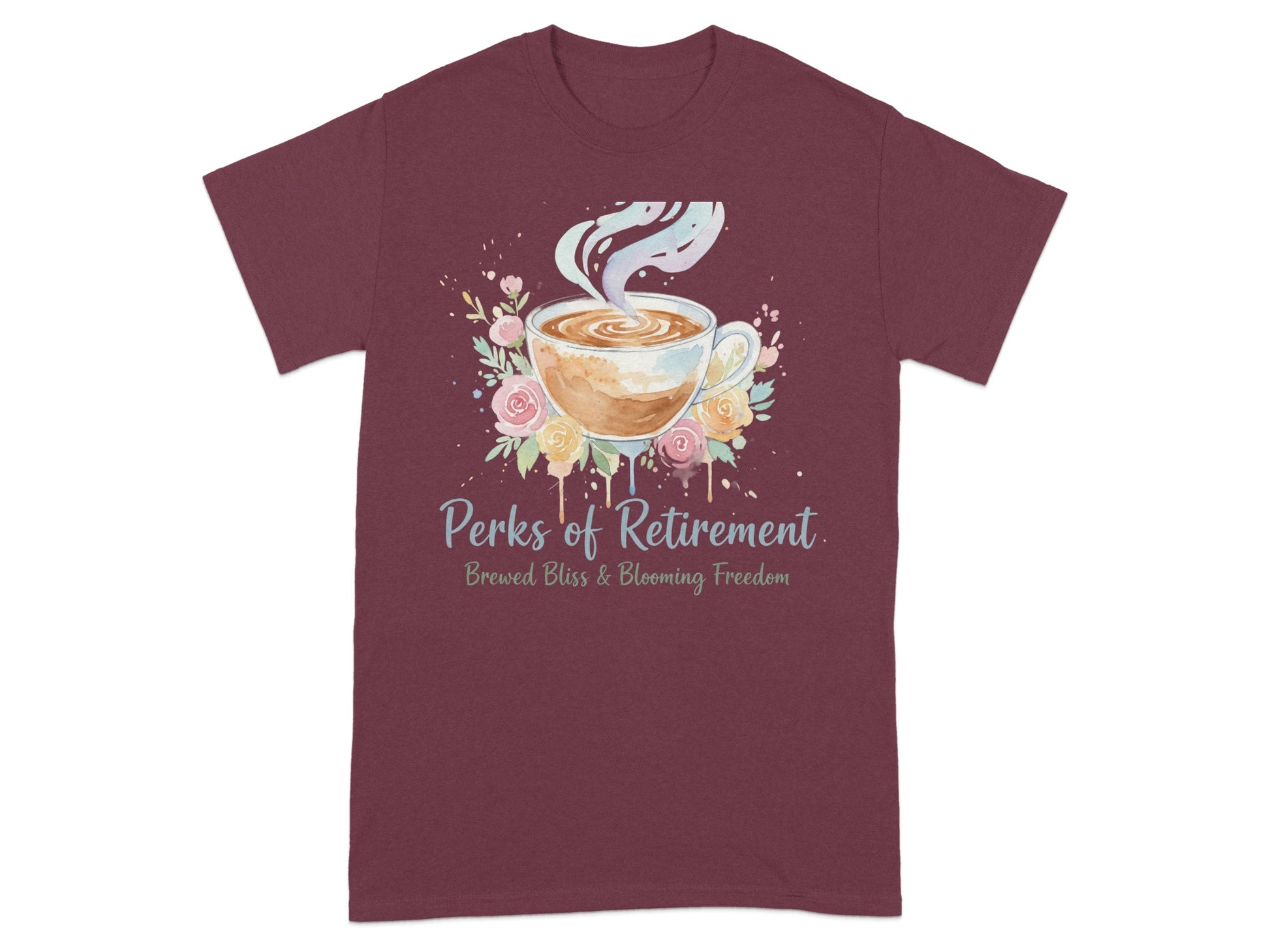 Perks of Retirement Brewed Bliss Blooming Freedom Shirt