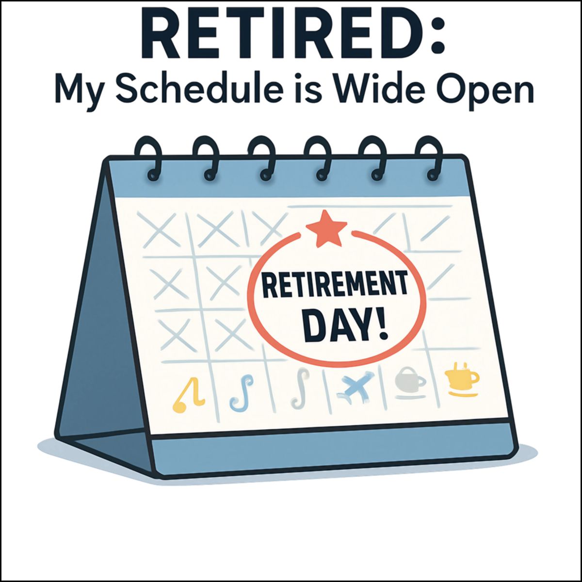 RETIRED My Schedule is Wide Open Ornaments - Retiree Gifts Retirement Party
