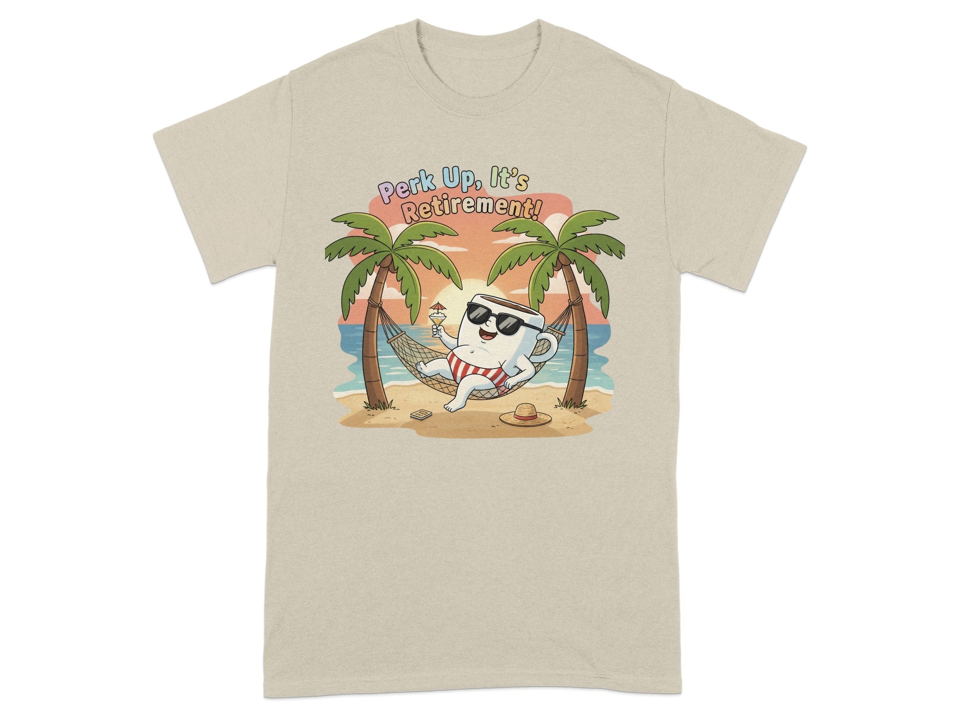 Perk Up It's Retirement Relaxing Beach Design Shirt