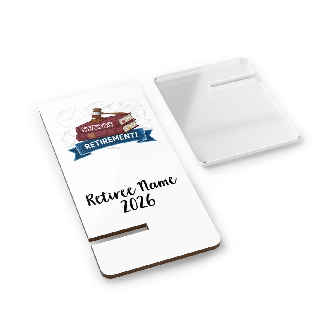 Counting Down To My Last Case Retirement! | Lawyer Personalized Phone Stand or Phone Charger - Retiree Gifts Retirement Party