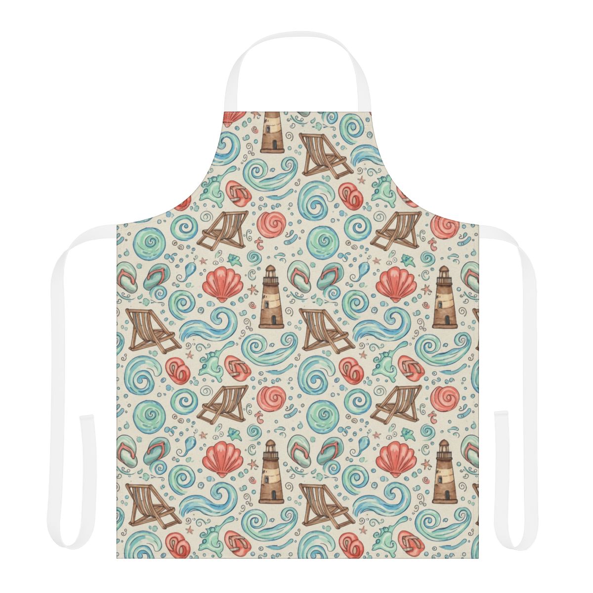 Coastal Beach Theme Decorative Apron Kitchen Wear