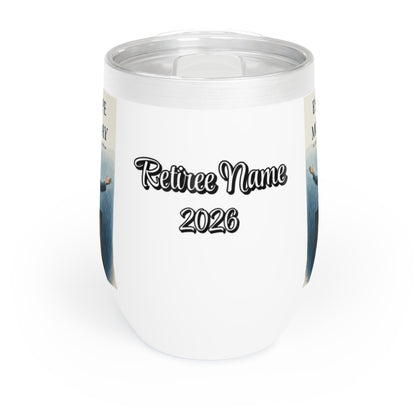 Escape From Monday | No alarms no emails no problem Personalized Wine Tumbler - Retiree Gifts Retirement Party