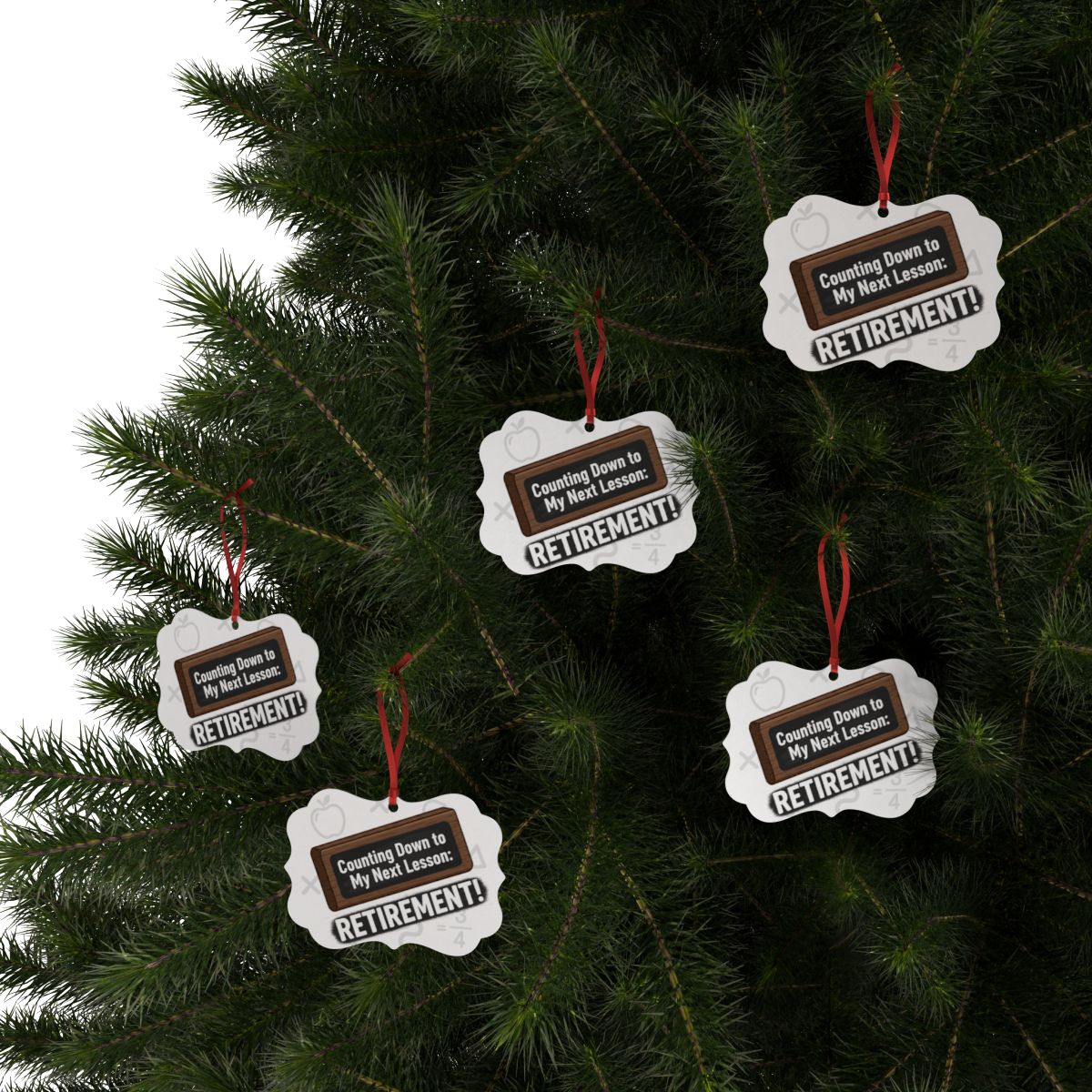 Counting Down to My Next Lesson Retirement | Retirement | Let's Celebrate the Long-Awaited Milestone With Custom Cur Ornaments - Retiree Gifts Retirement Party
