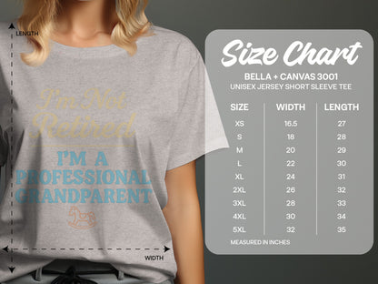 I'm Not Retired I'm A Professional Grandparent | Retirement Is Not | Perfect Gift for Grandparents Soft Color Bella T-Shirts - Retiree Gifts Retirement Party