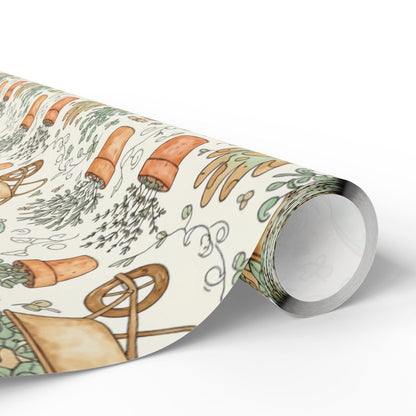Elegant Garden-Themed Decorative Wrapping Paper Roll