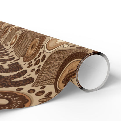 Vintage Bread and Pastries Pattern Wrapping Paper
