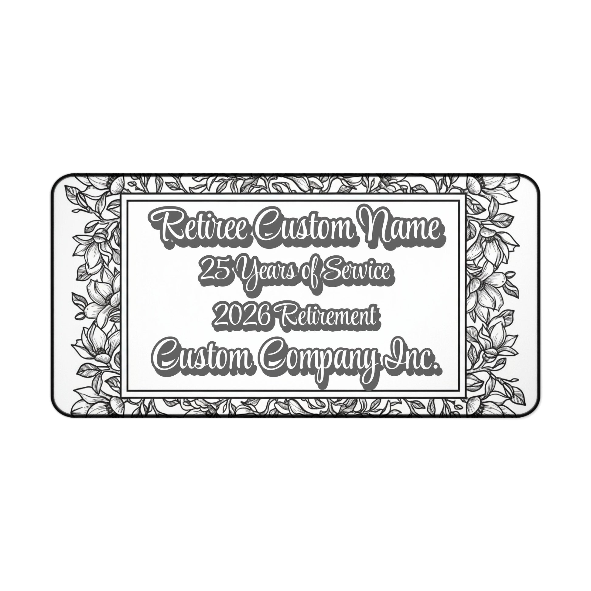 Elegant Personalized Retirement Plaque for Special Milestone