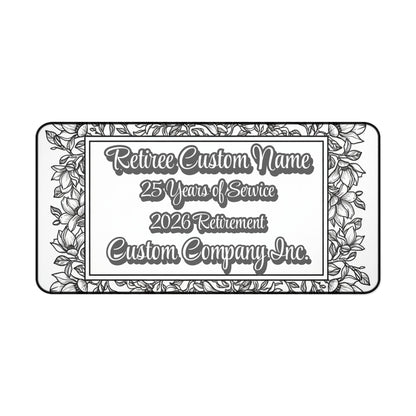 Elegant Personalized Retirement Plaque for Special Milestone