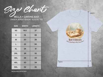 Retired Now Reading at My Own Pace | Warm Scene Soft Color Bella T-Shirts - Retiree Gifts Retirement Party