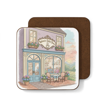 Cozy Retiree's Daily Brew Illustrated Coaster Set