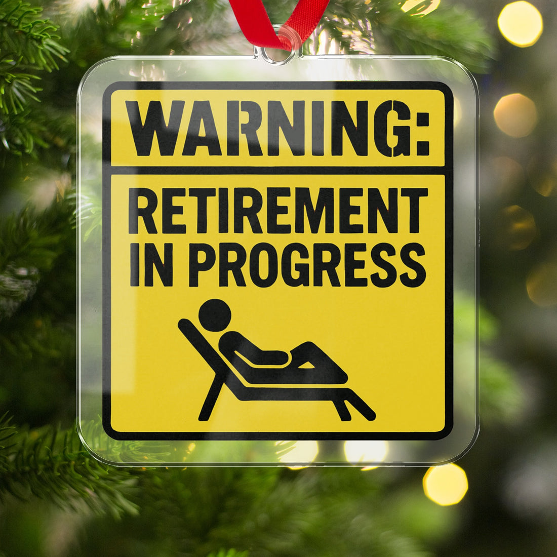 Retirement in Progress Ornaments | Warning Retirement - Retiree Gifts Retirement Party