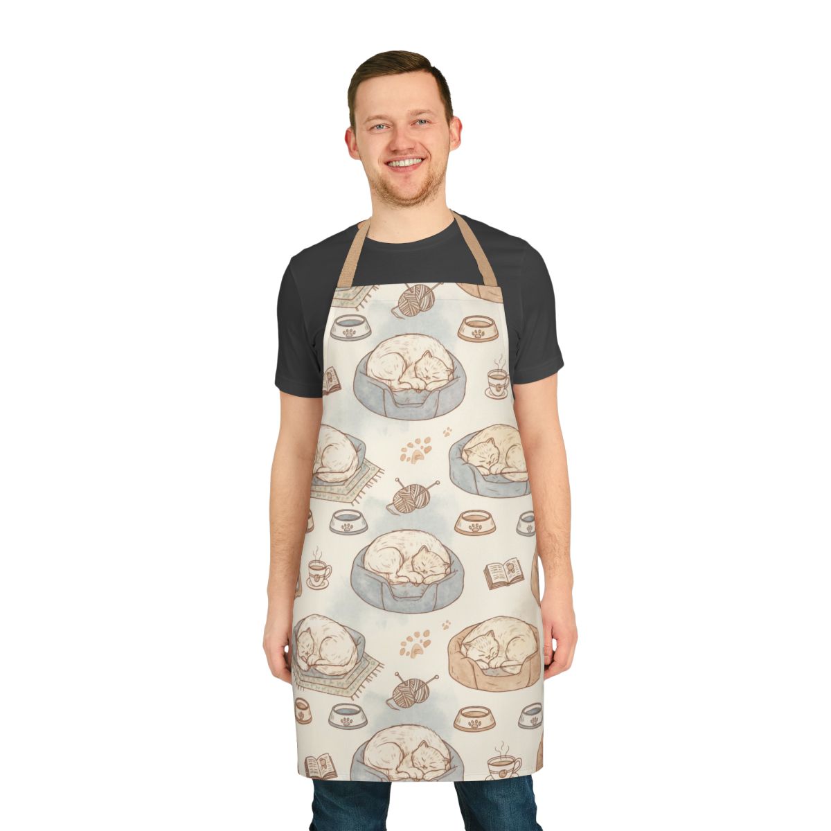 Cute Sleeping Cats and Yarn Design Apron product