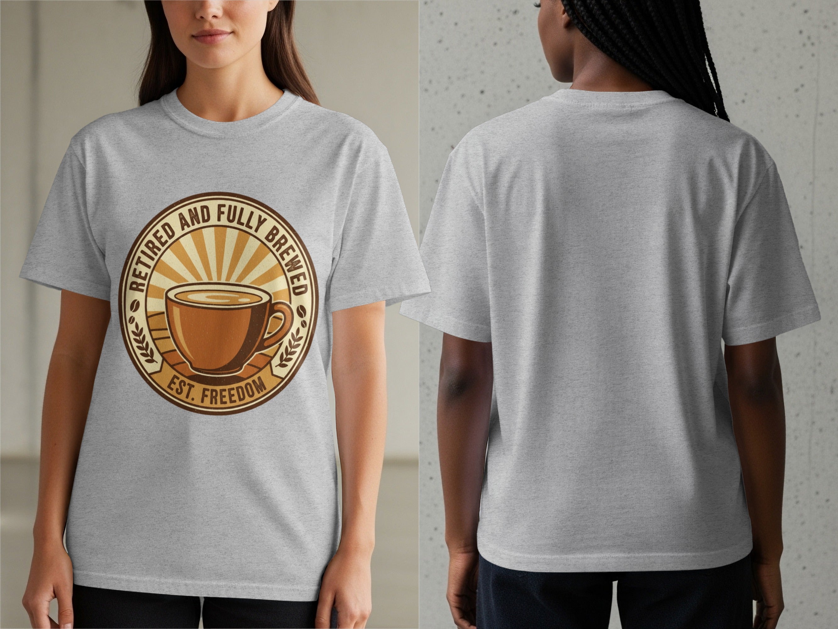 Retired and Fully Brewed Graphic Tee Product
