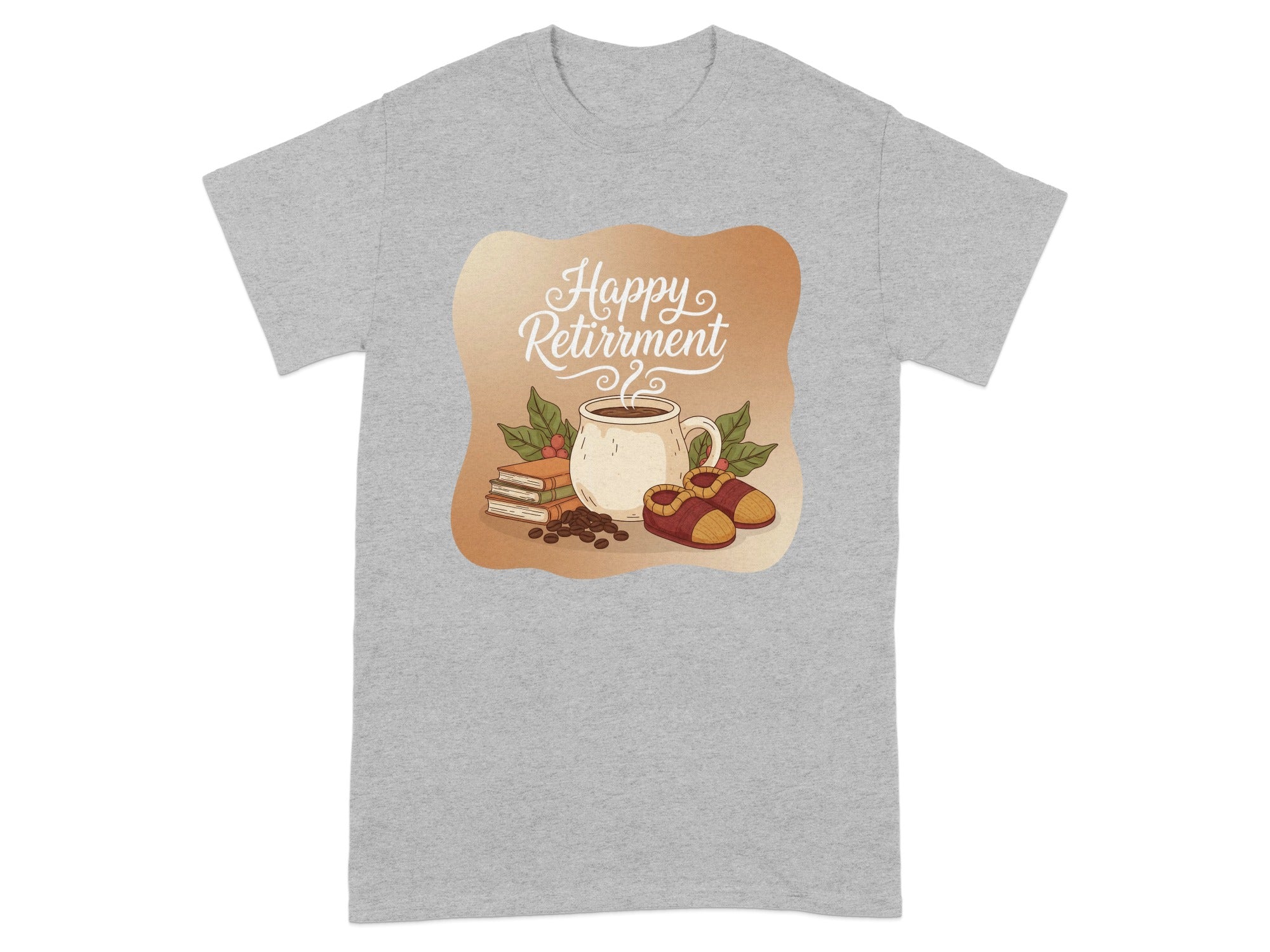 Happy Retirement Coffee and Books Graphic T-shirt