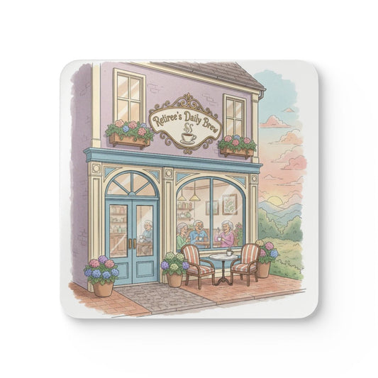 Retiree's Daily Brew Cafe Scene Square Placemat