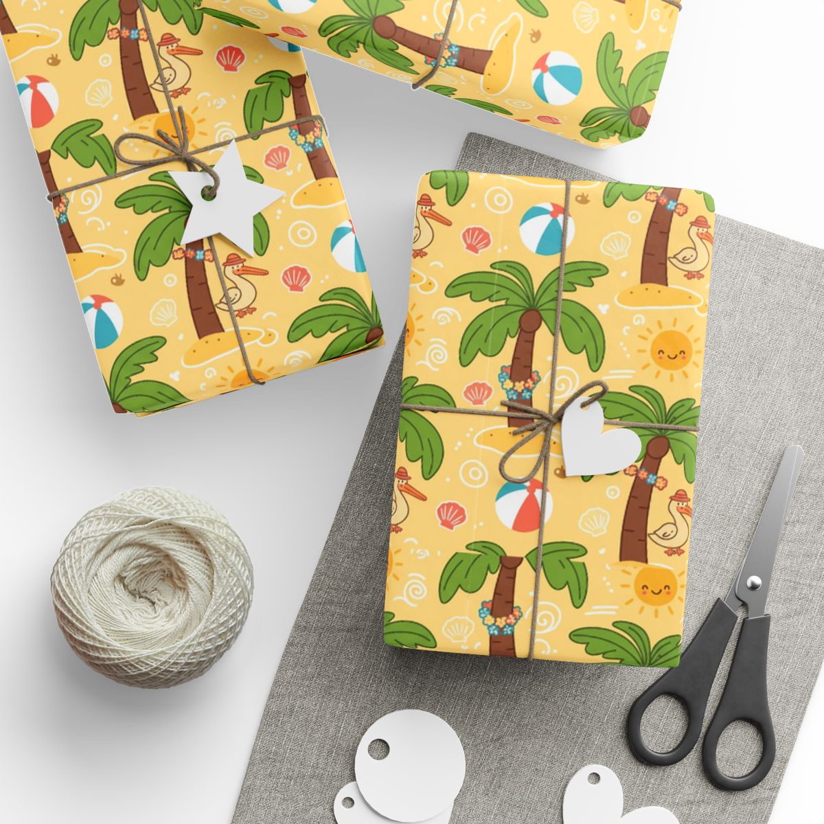 Tropical Beach Fun Holiday Wrapping Paper product
