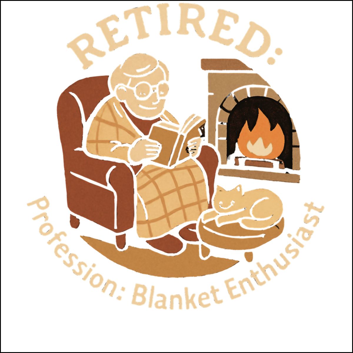 RETIRED Profession Blanket Enthusiast Ornaments | Warmth and Joy - Retiree Gifts Retirement Party
