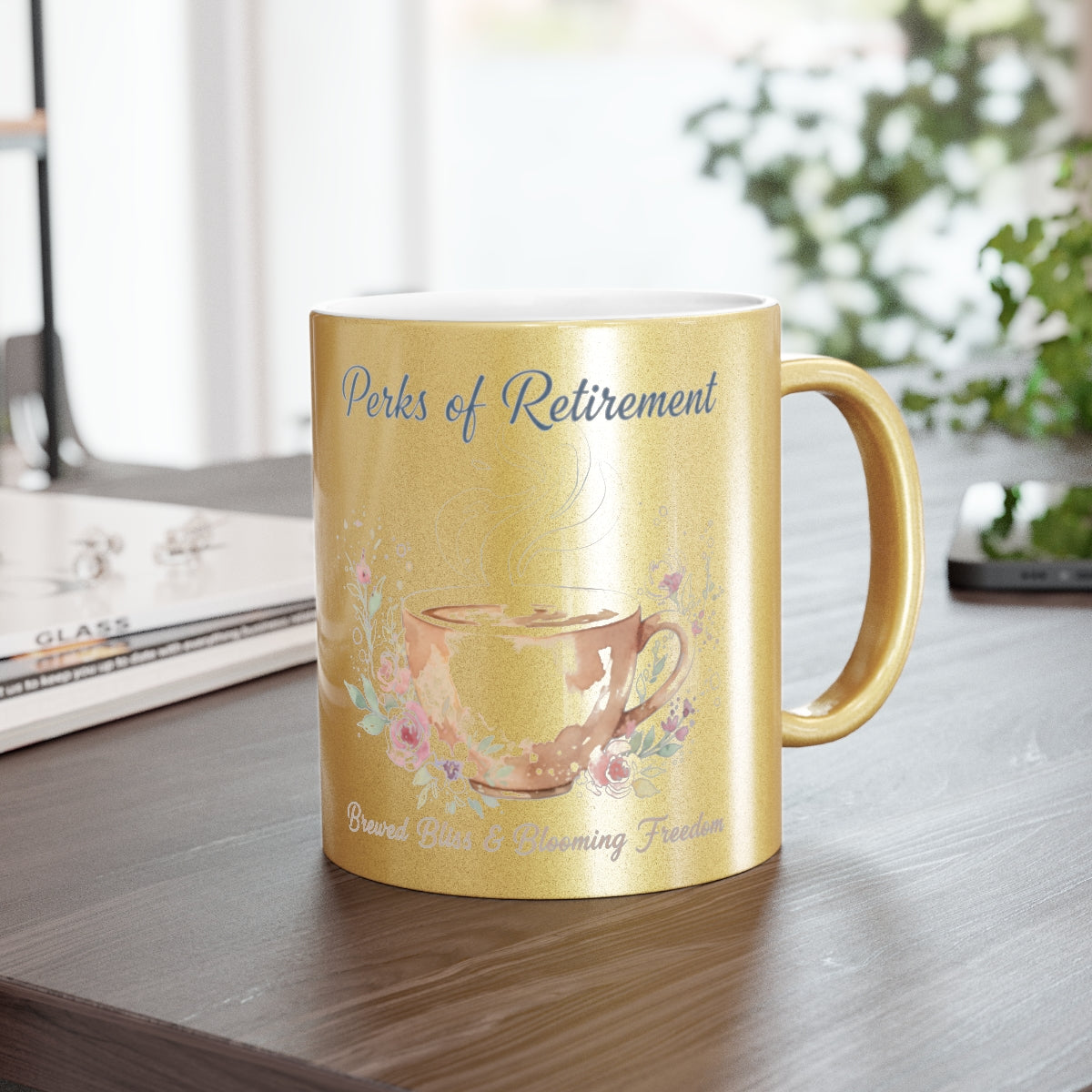 Perks of Retirement Ceramic Mug for Morning Coffee