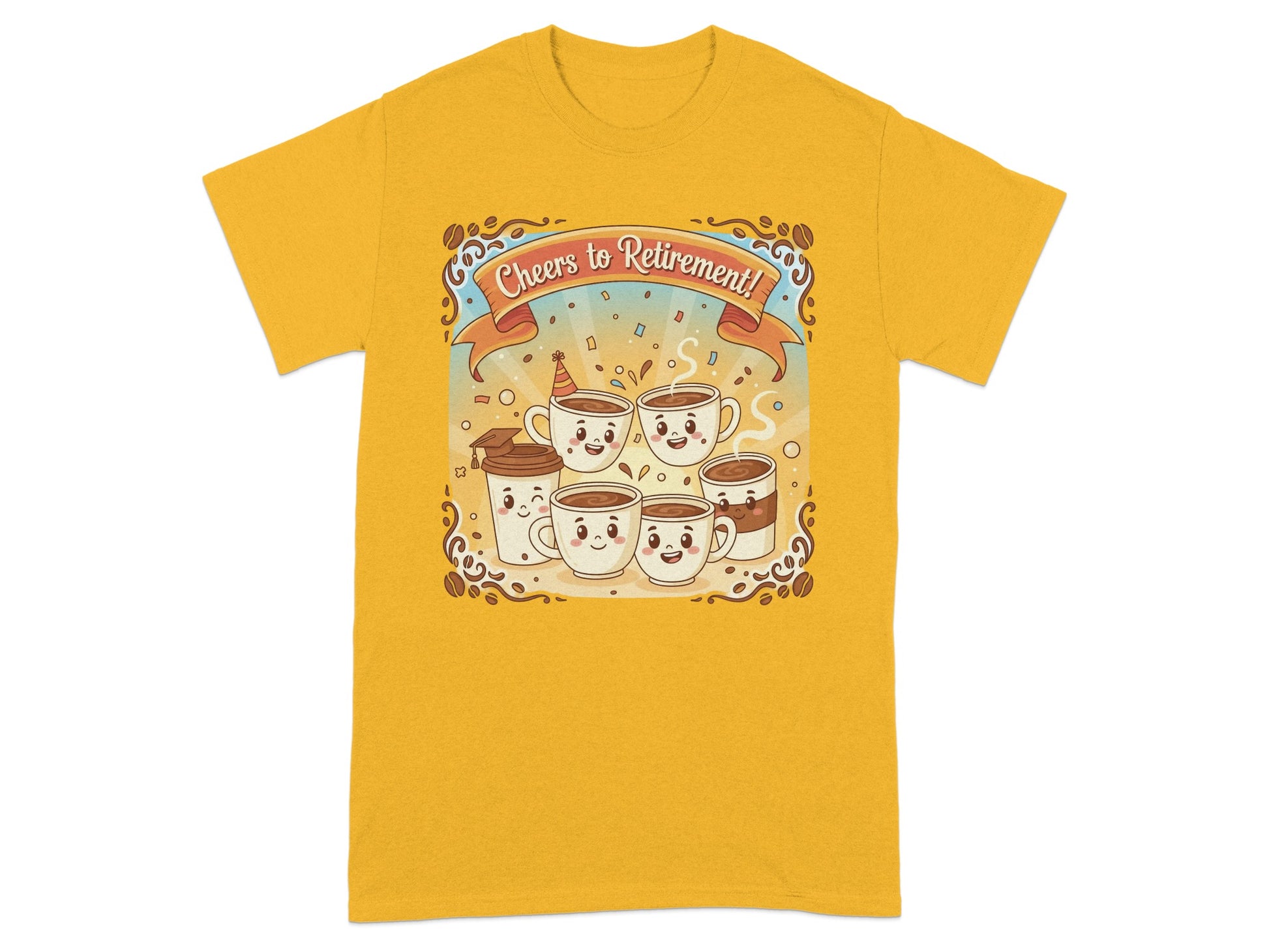 Cheers to Retirement Coffee Mug Graphic Shirt