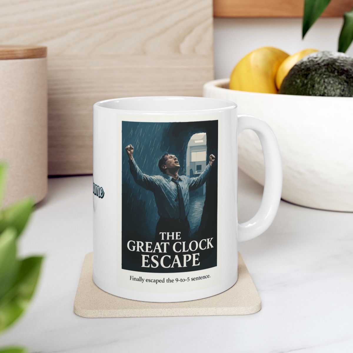 The Great Clock Escape Finally Escaped the 9 to 5 Sentence | For the Newly Retired | Celebrate Freedom Personalized Microwavable Ceramic Mugs 11oz 15oz 20o - Retiree Gifts Retirement Party