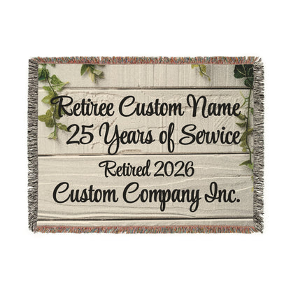 Retiree Custom Name 25 Years Service Product Blanket