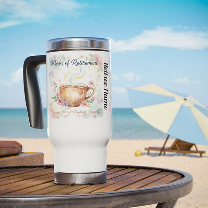 Perks of Retirement Personalized Mug Flower Design