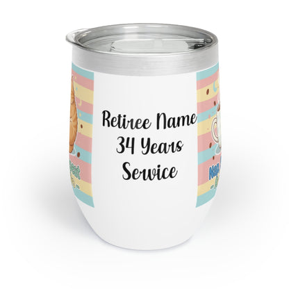 Retiree Personalized 34 Years Service Insulated Flask
