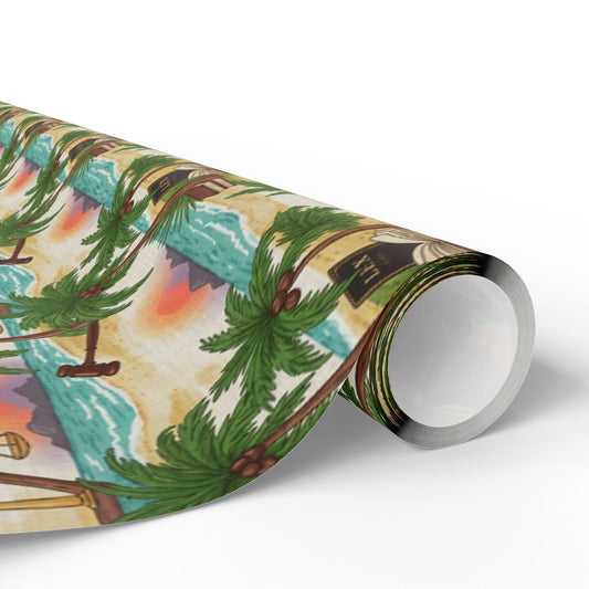 Tropical Scenic Design Decorative Wrapping Paper product