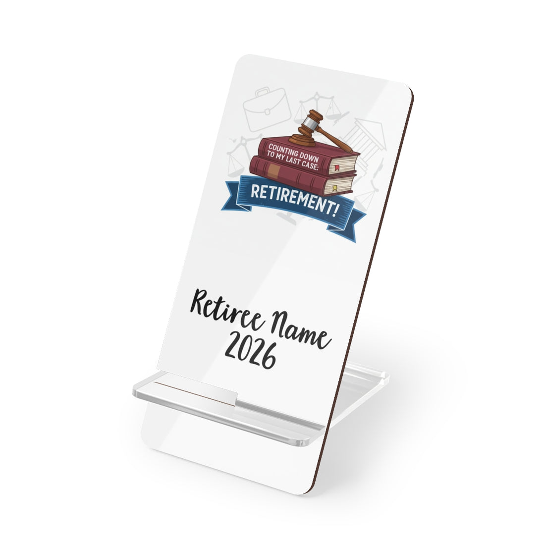 Counting Down To My Last Case Retirement! | Lawyer Personalized Phone Stand or Phone Charger - Retiree Gifts Retirement Party