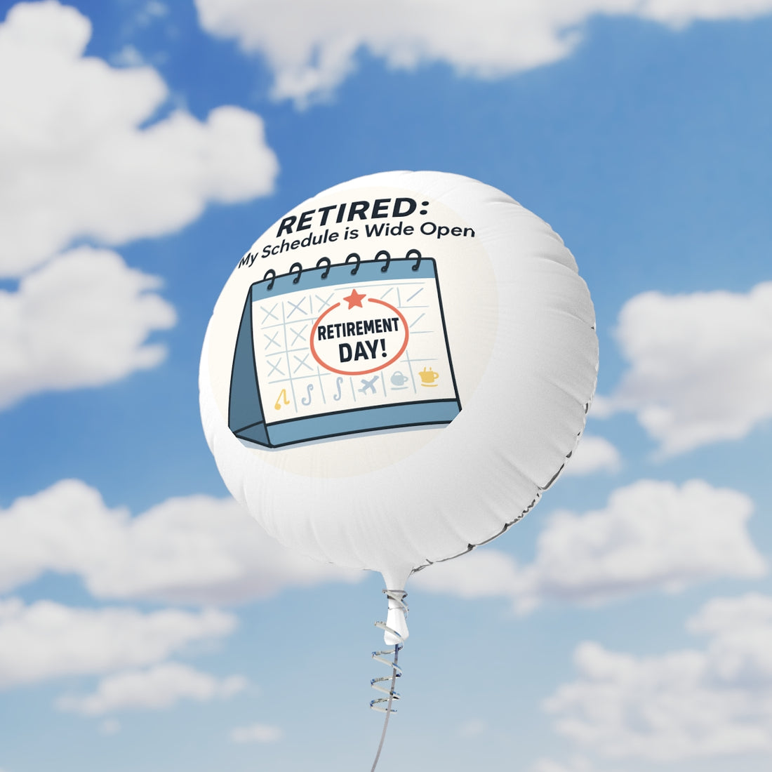 Retired My Schedule is Wide Open | Retirement Day | Celebrate with a Personalized Mylar Balloons 11in or 22in - Retiree Gifts Retirement Party