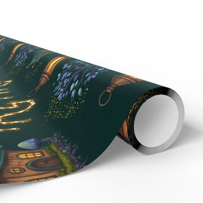 Magical Night Scene Wrapping Paper Roll for Crafts