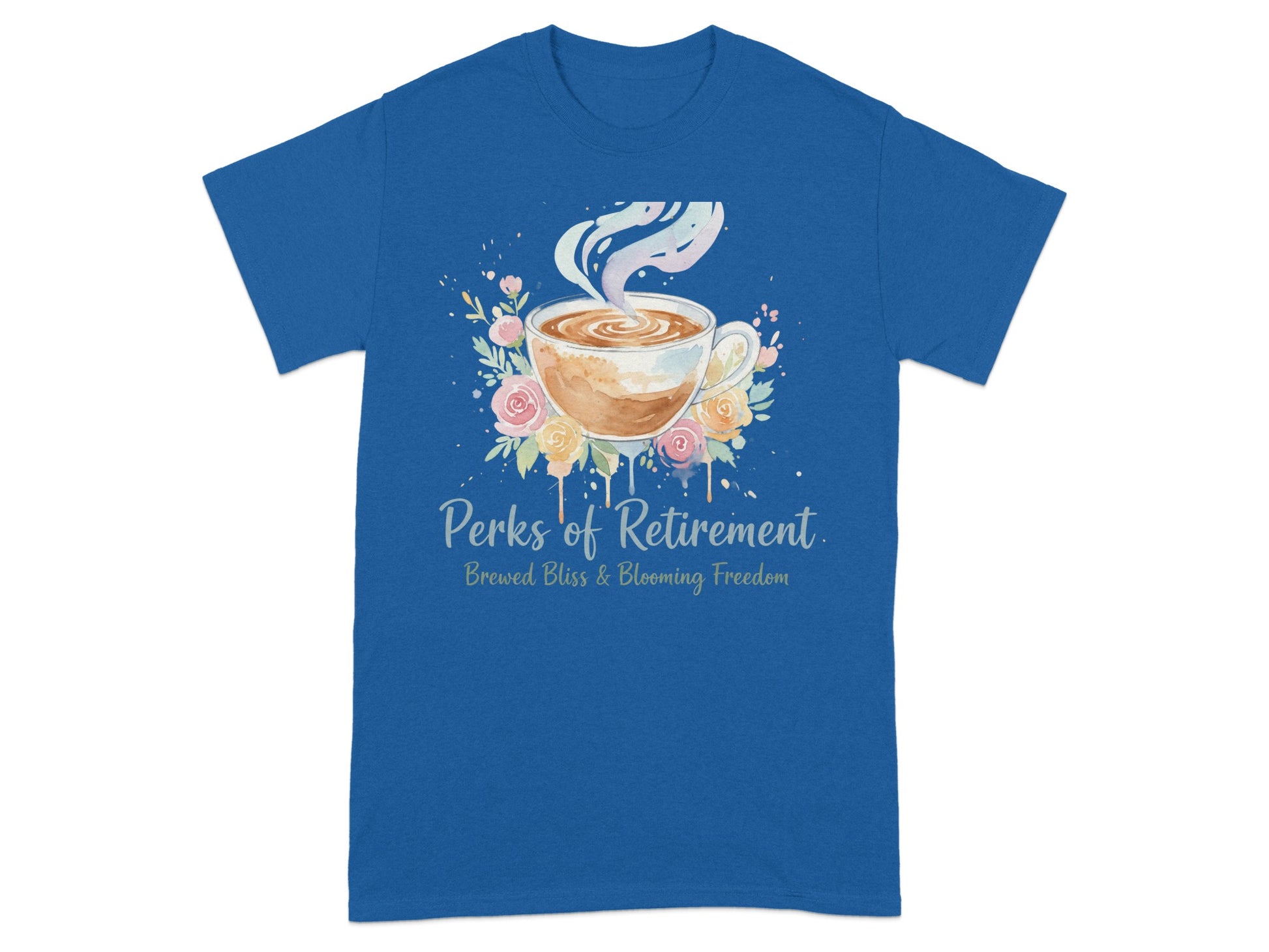 Perks of Retirement Brewed Bliss Blooming Freedom Shirt