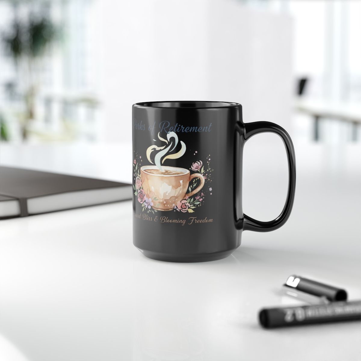 Cheers to Retirement Embrace Bliss Blooming Mug