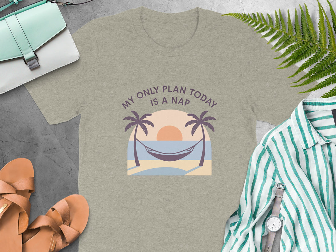 My Only Plan Today Is A Nap | Relaxing Days |Soft Color Bella T-Shirts - Retiree Gifts Retirement Party