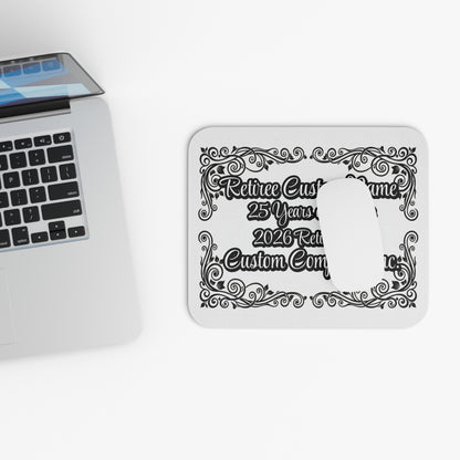 Retiree Custom Name 25 Years Award Custom Company Mouse Pad
