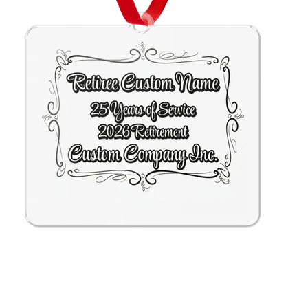 Custom Retiree Ornament 25 Years of Service Keepsake