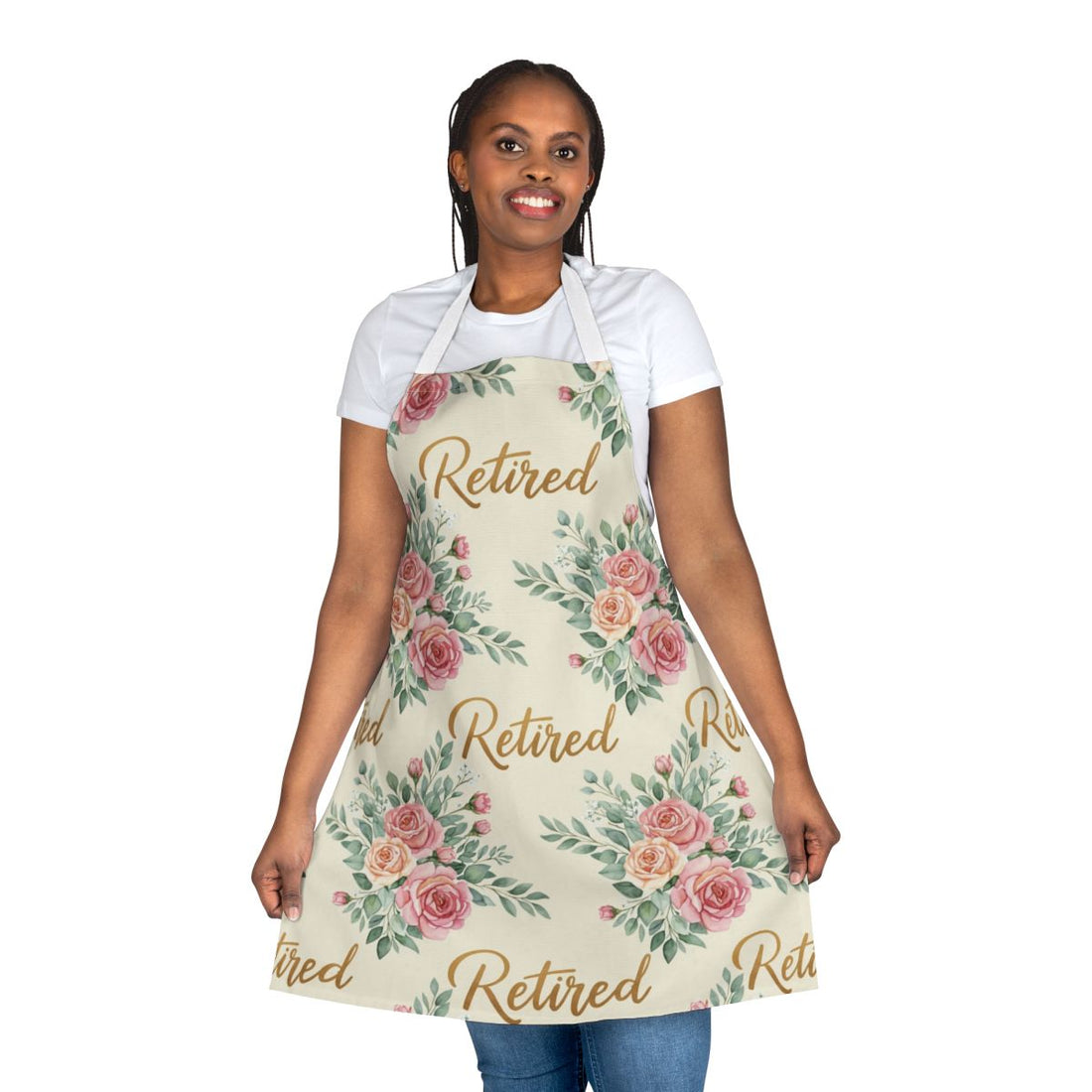 Floral Retired Pattern Apron for Celebratory Occasions