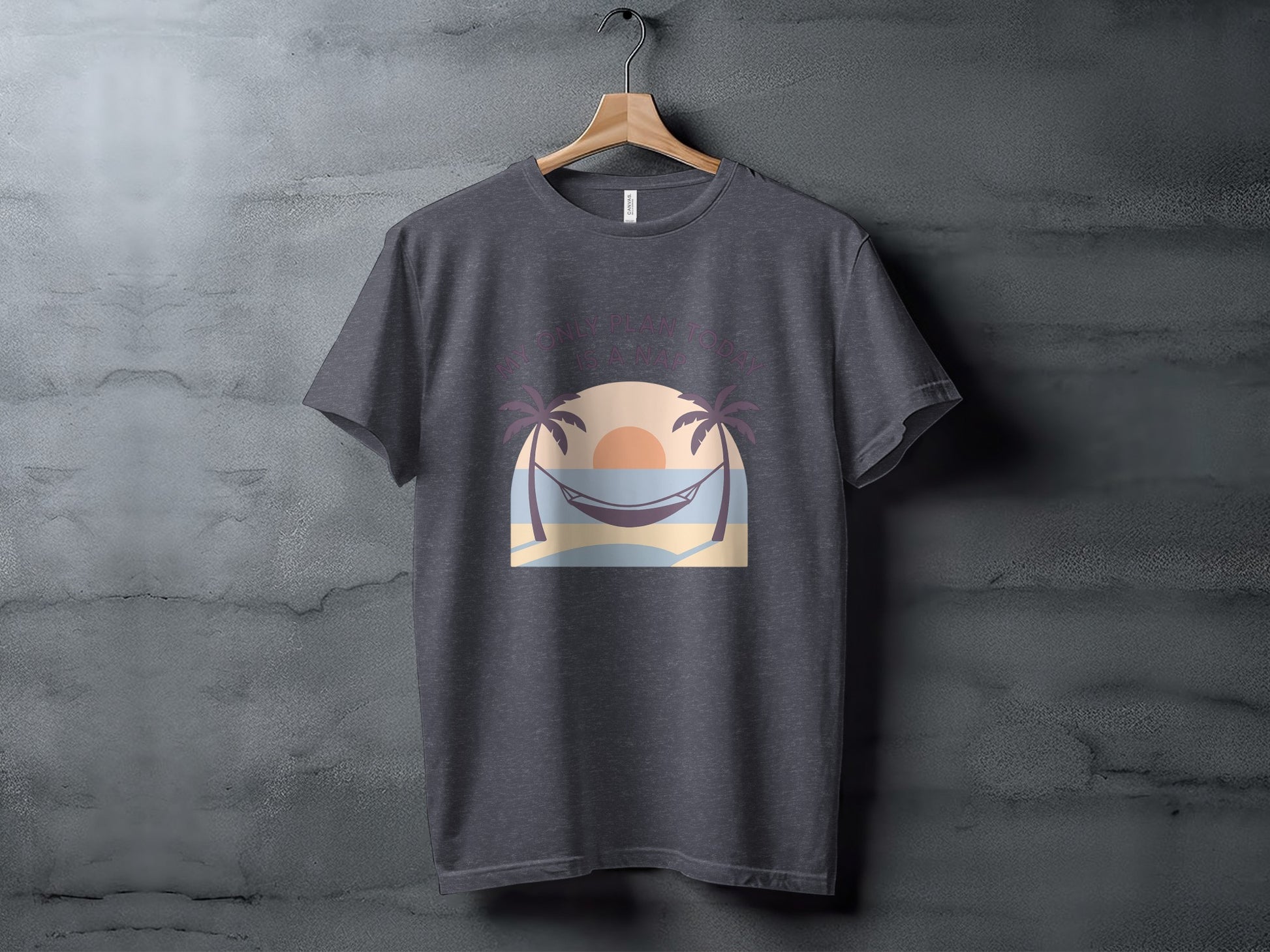 My Only Plan Today Is A Nap | Perfect Gift for Retirees | Dark Heaterh Color Bella T-Shirts - Retiree Gifts Retirement Party